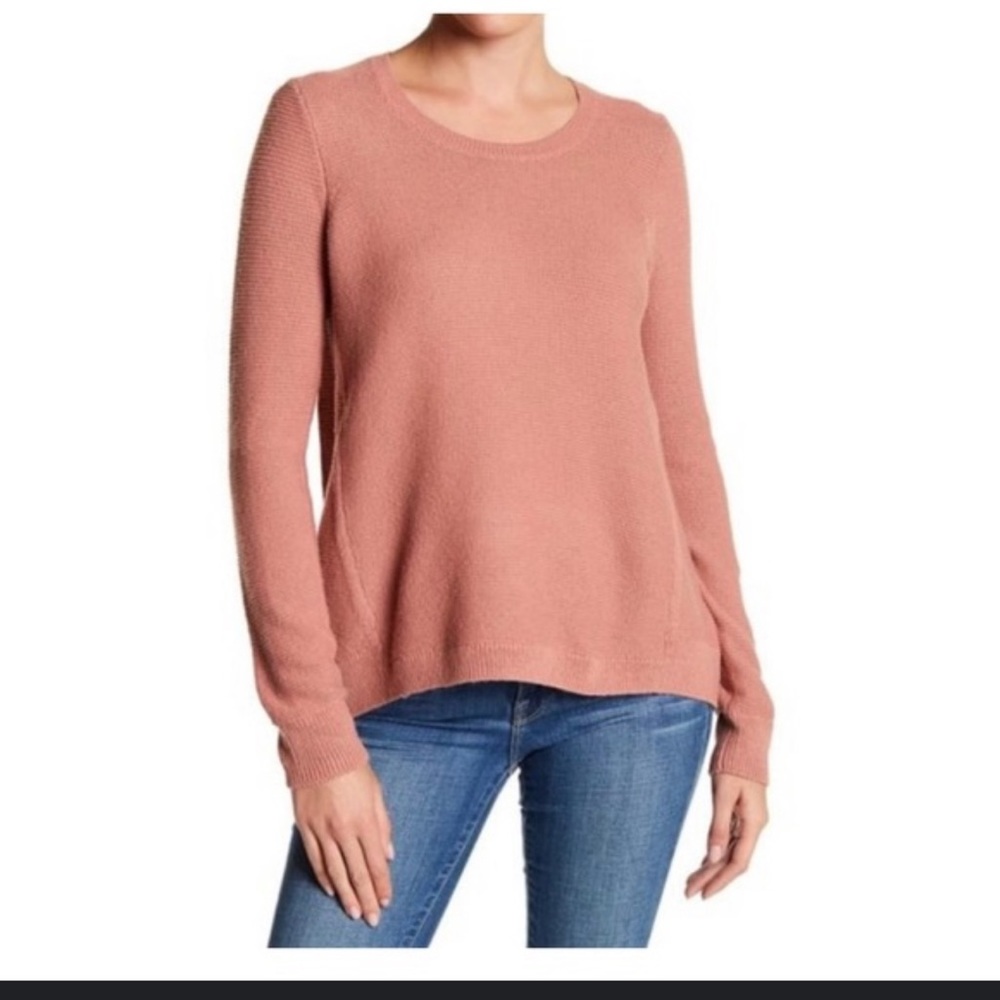Madewell Riverside Texture Sweater Pink Women's Crewneck Size Small
